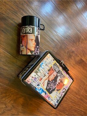 Sex Pistols Band Lunchbox and Thermos Set - Black with Collage Graphics
